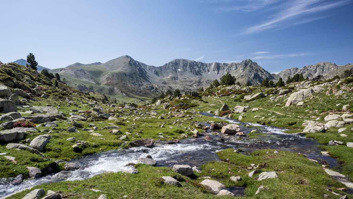 Paisaje de alta montaá en el valle del Madriu.