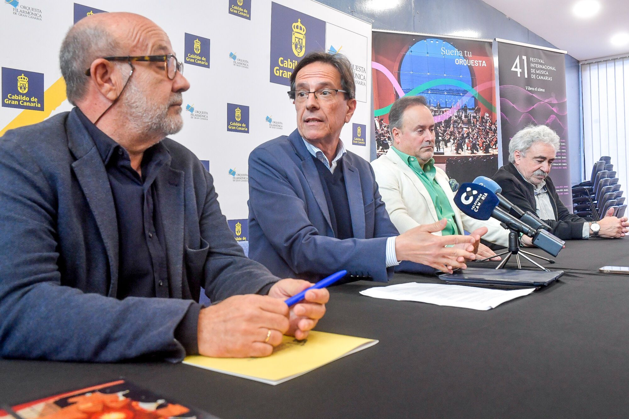 Ensayo y presentación del concierto de la Orquesta Filarmónica de Gran Canaria en el 41º FIMC