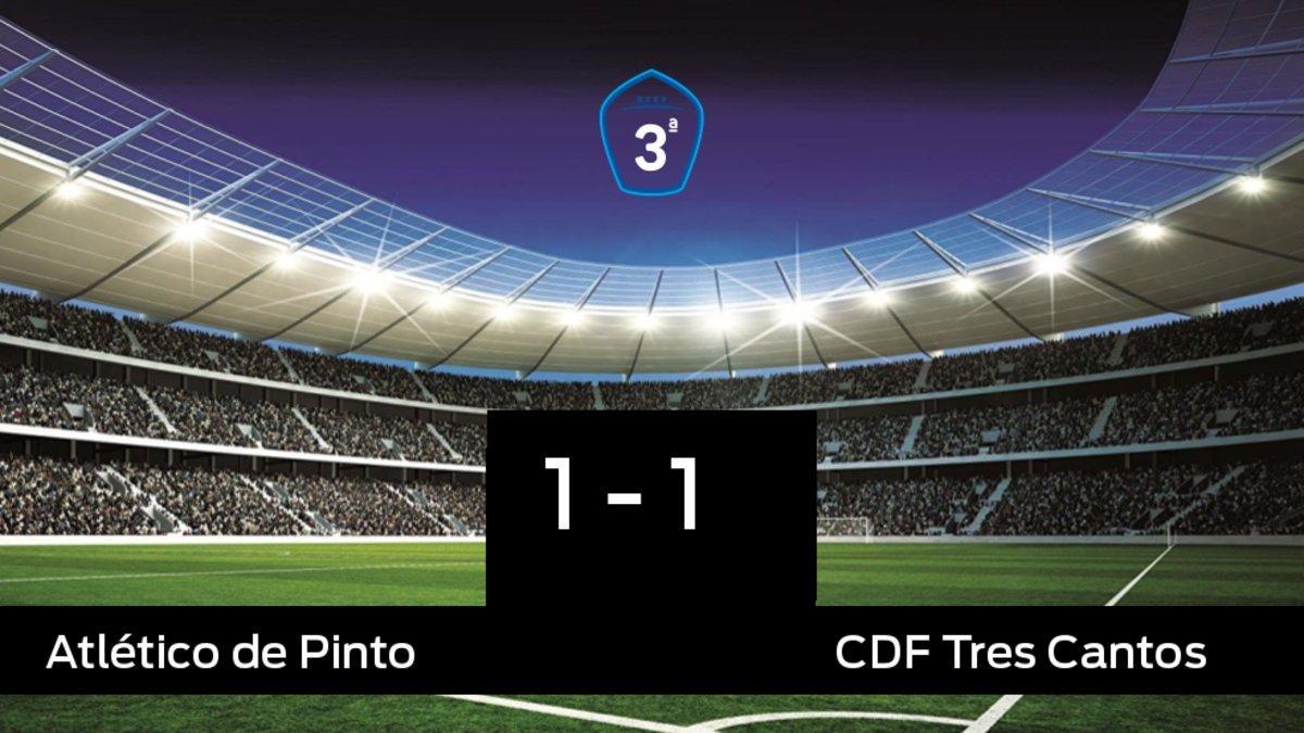 El Atlético de Pinto no pudo conseguir la victoria ante el Tres Cantos (1-1)