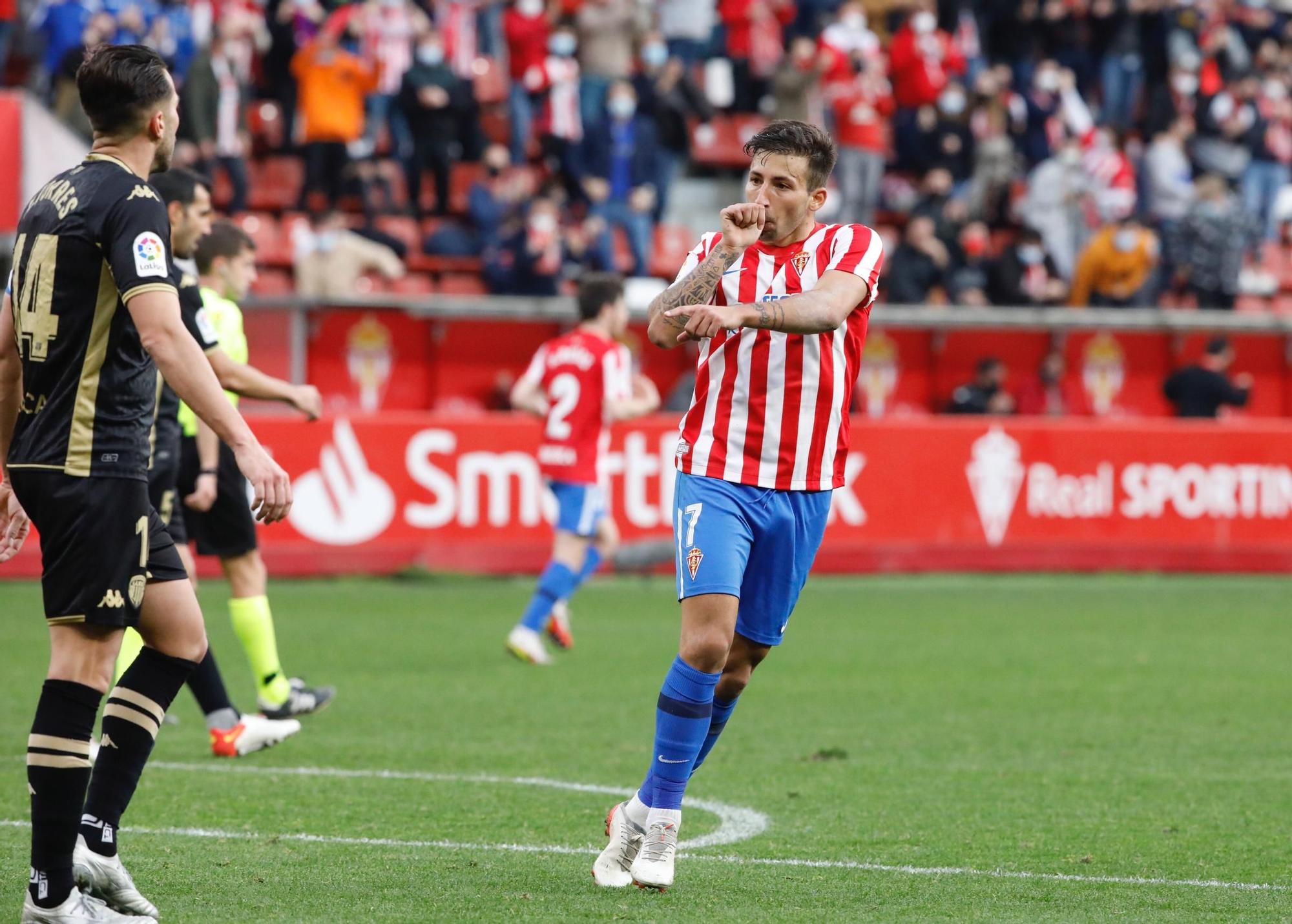 El partido entre el Sporting y el Lugo, en imágenes