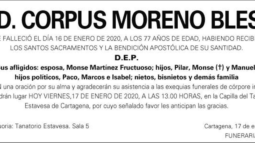 D. Corpus Moreno Blesa