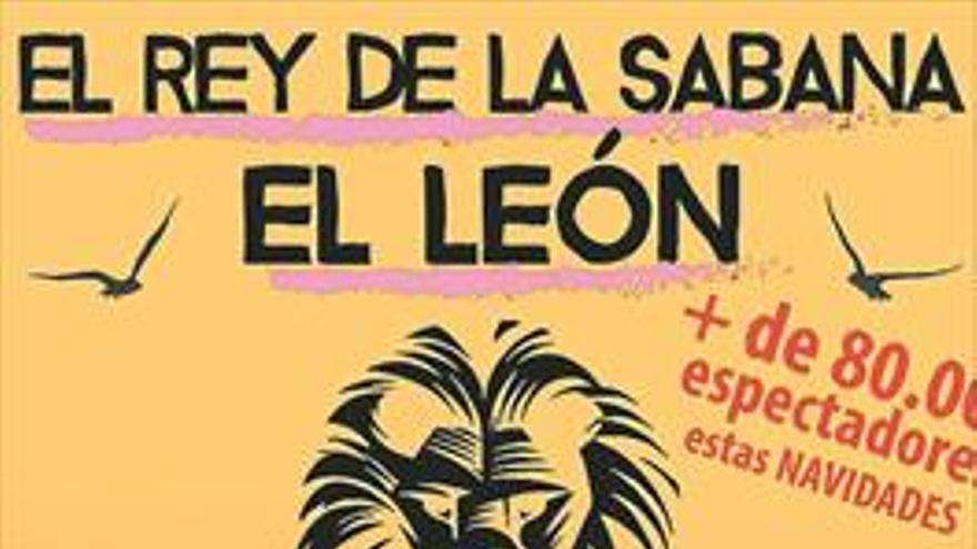 El teatro López de Ayala ofrece esta mañana ‘El rey de la sabana, el león’