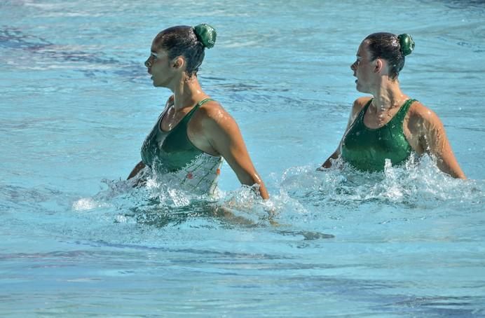 LAS PALMAS DE GRAN CANARIA A 28/05/2017. Natación sincronizada / Final de dúo libre y de dúo mixto de la competición internacional en la piscina  Metropole. FOTO: J.PÉREZ CURBELO