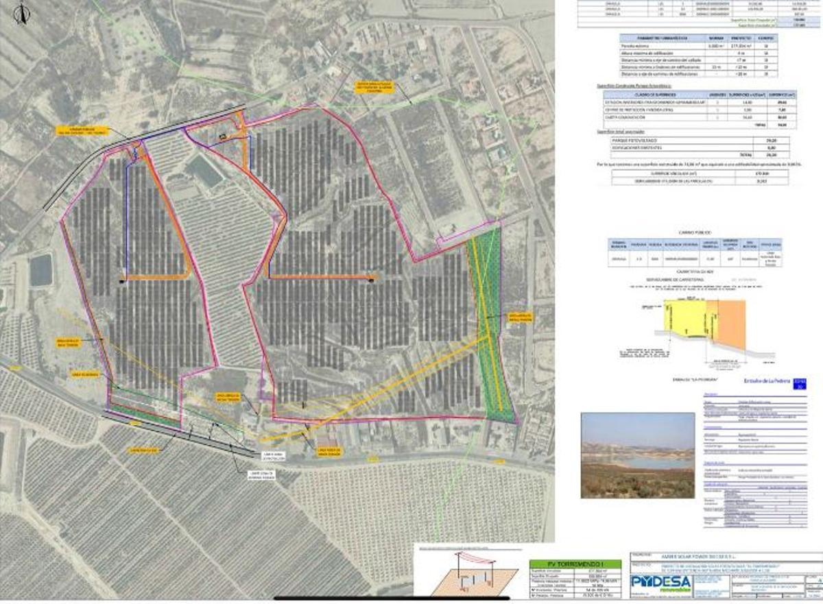 Plano del proyecto en el que se observa la cercanía al casco urbano de Torremendo