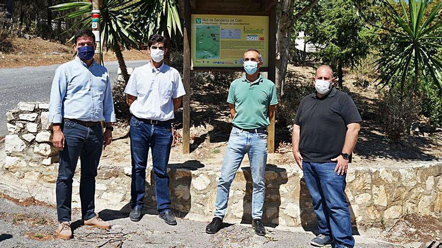 Francisco Santos, ayer, junto a Ortega, Lucena y Prieto