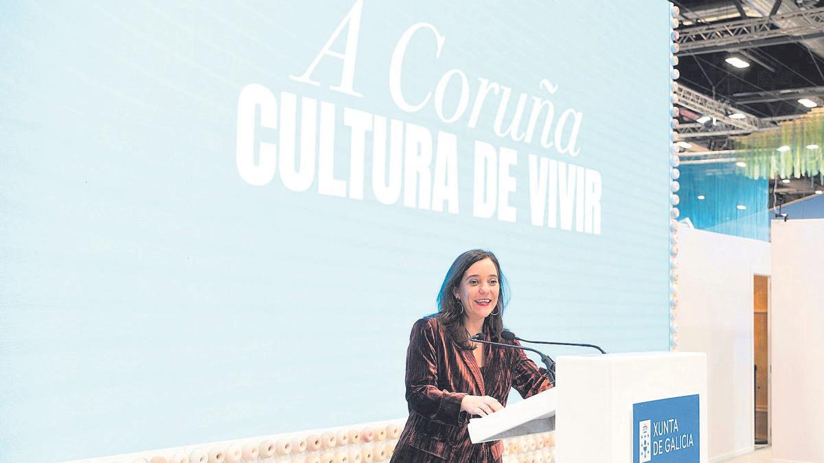 22/01/2025 La alcaldesa de A Coruña, Inés Rey, presenta la oferta turística de la ciudad en Fitur.