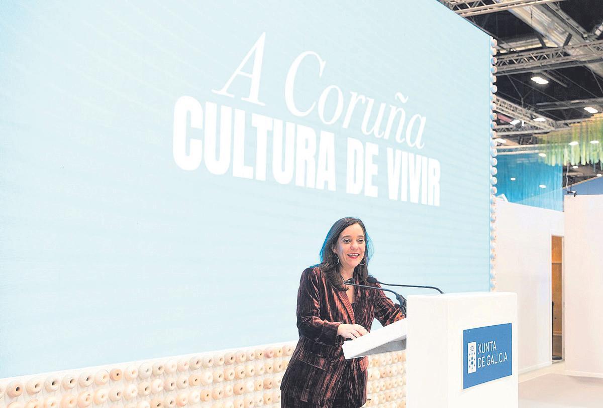 22/01/2025 La alcaldesa de A Coruña, Inés Rey, presenta la oferta turística de la ciudad en Fitur.
