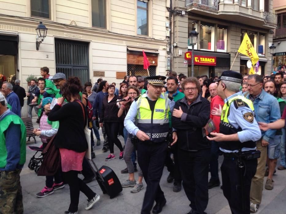 Manifestació contra l'actuació dels Mossos a Manresa