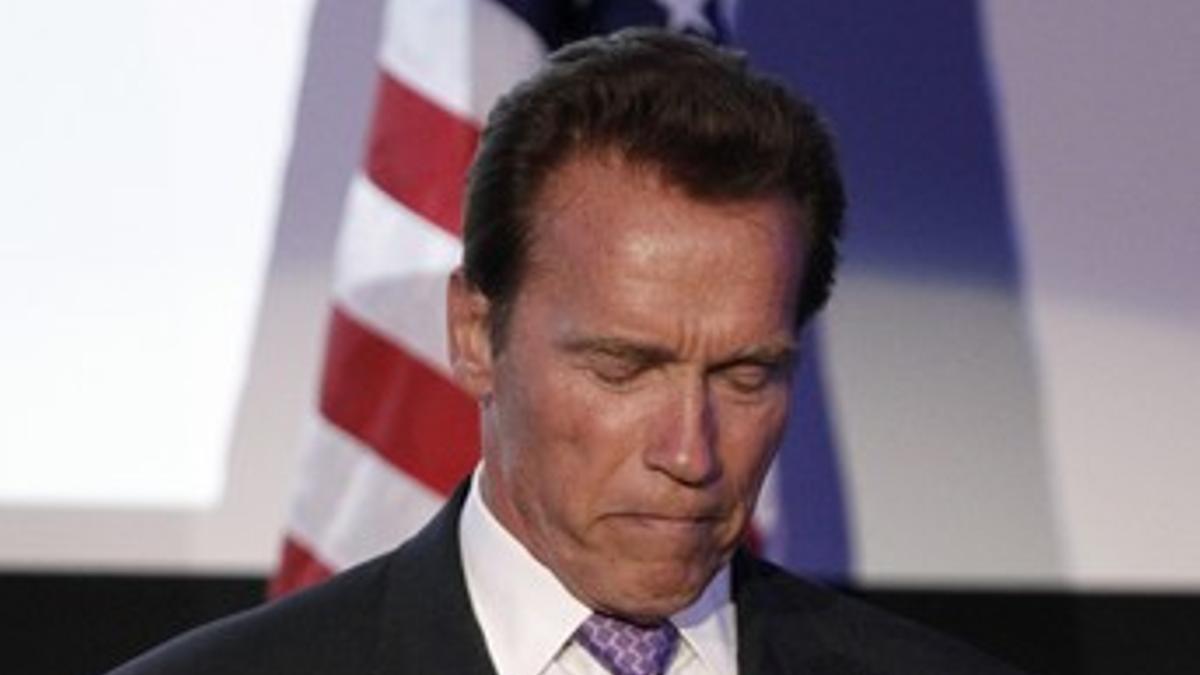 Arnold Schwarzenegger, durante un acto en el consulado de Israel en Los Ángeles, el pasado 10 de mayo.