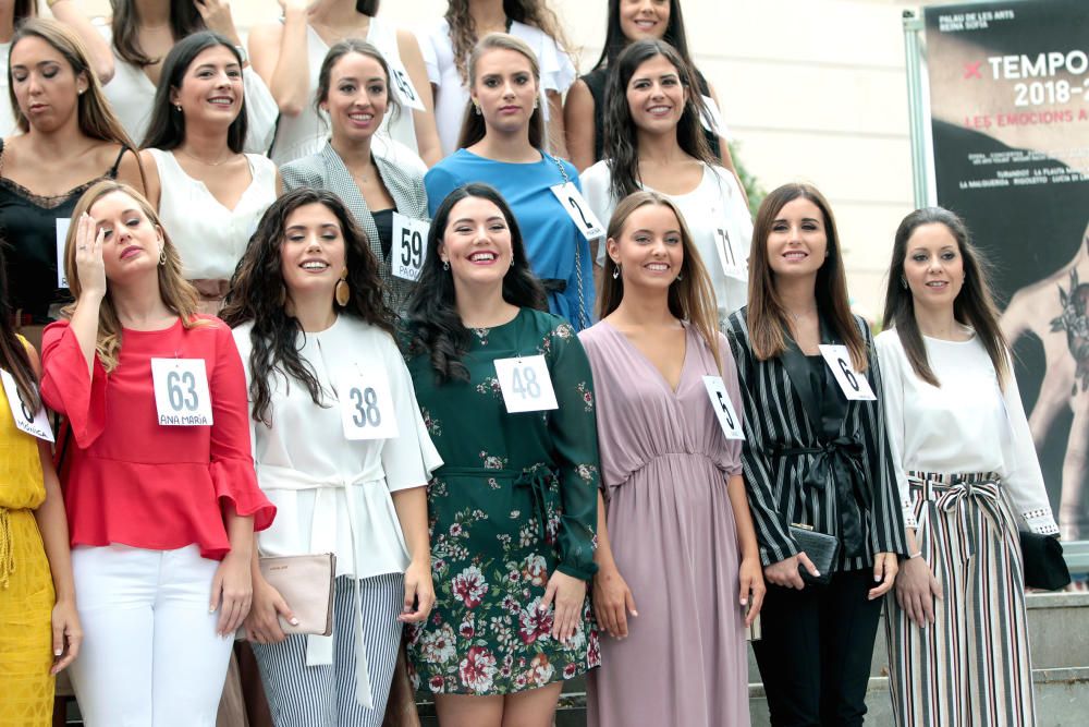 La aspirantes a fallera mayor de València visitan el IVAM