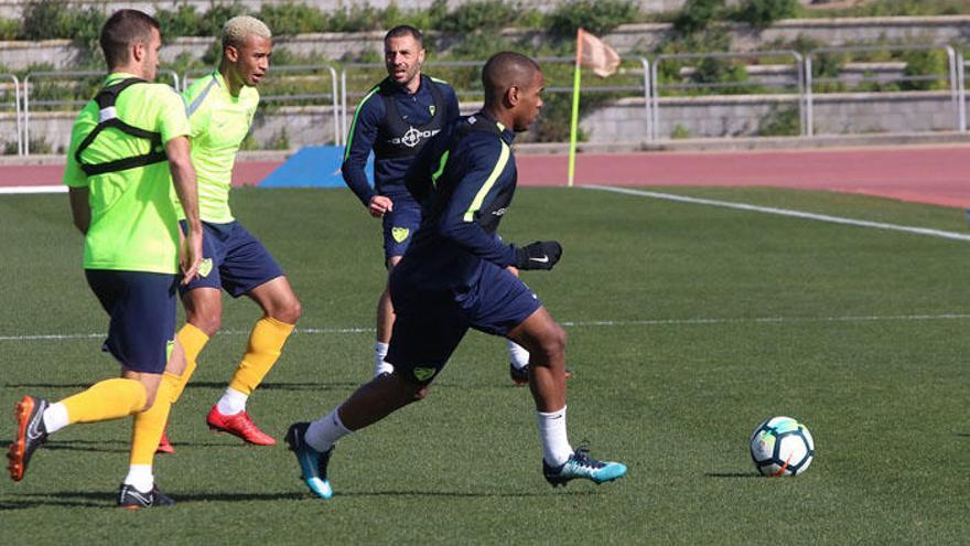 Imagen de un entrenamiento del Málaga.