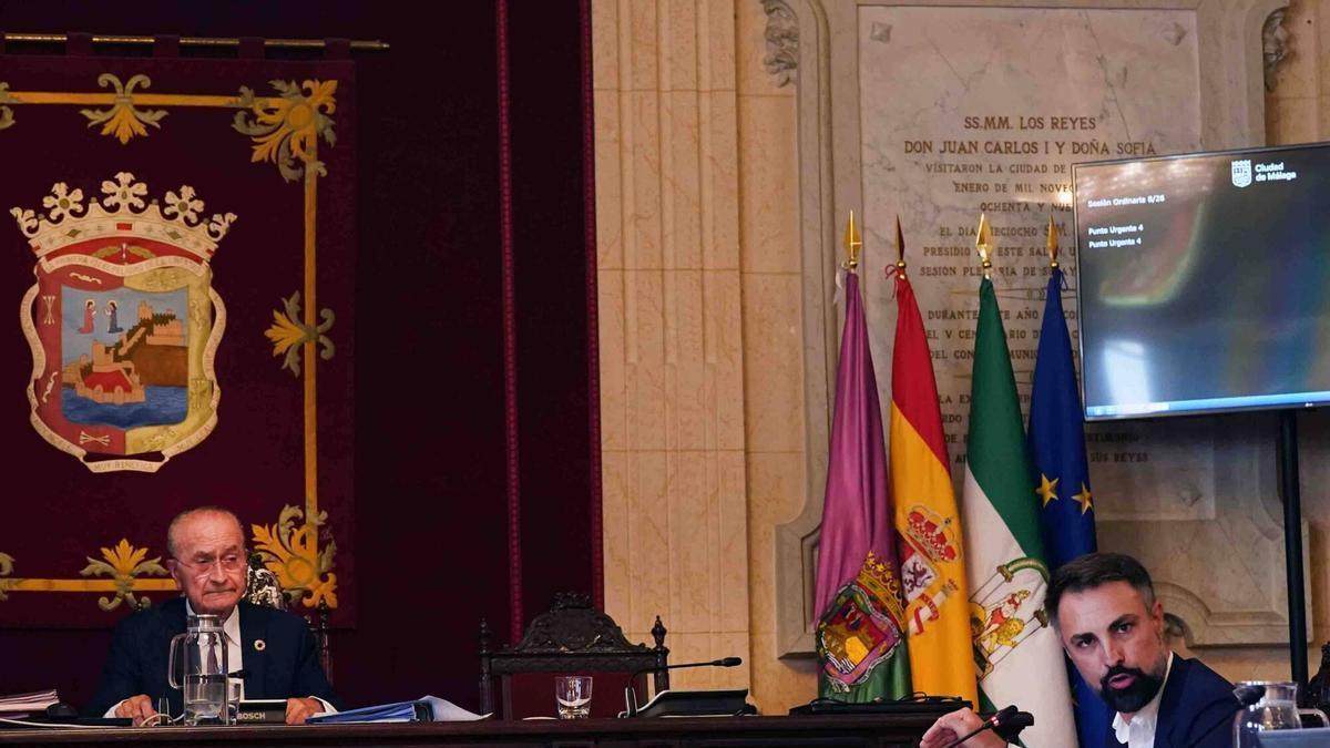 El alcalde de Málaga, Francisco de la Torre, preside el pleno ordinario del mes de junio de 2026. En el Salón de Plenos del Ayuntamiento