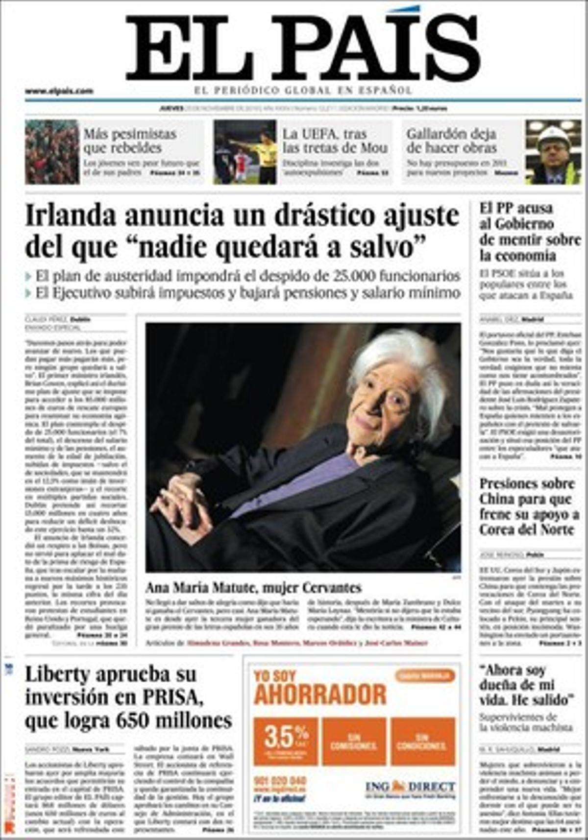 ’El País’ també destaca a dins que Mariona Carulla presidirà l’Orfeó Català per a culminar la seva reorganització i la del Palau.