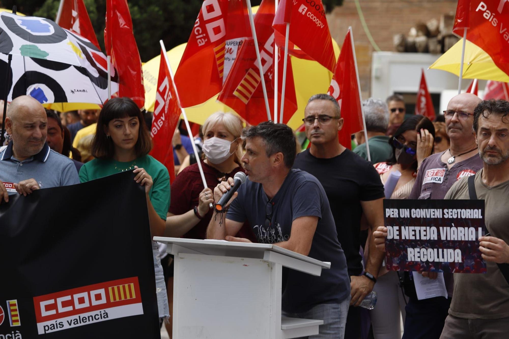 Protesta sindical ante la CEV