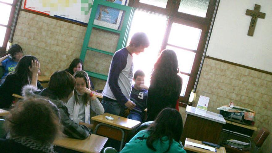 Interior del aula de un colegio ourensano.  // Jesús Regal