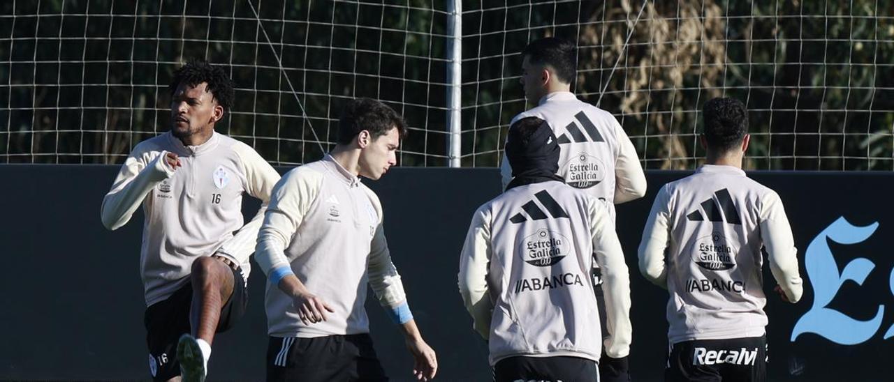 Entrenamiento del Celta en Afouteza.