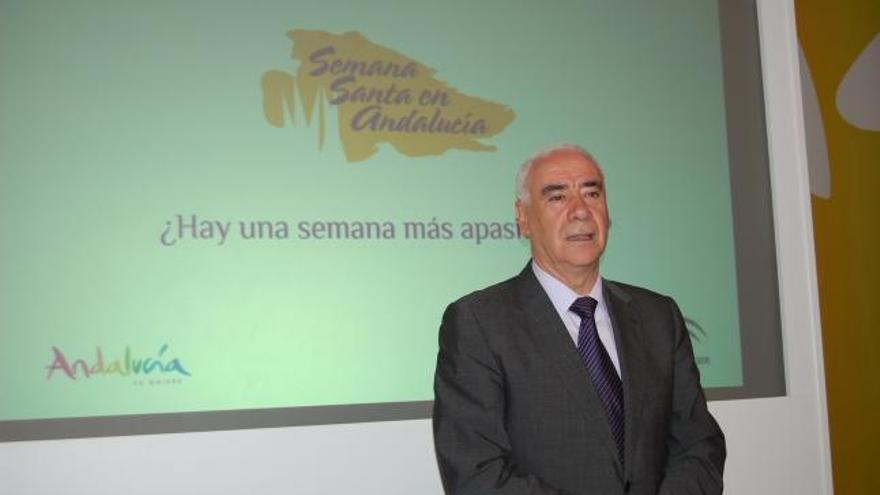 Luciano Alonso, durante el acto de promoción de la Semana Santa que realiza Turismo Andaluz.