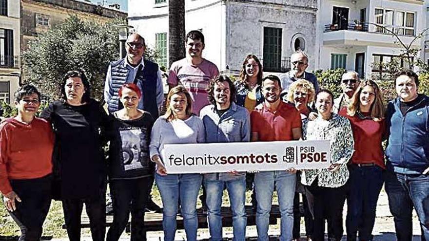 Presentación, ayer, de la nueva campaña del PSOE de Felanitx.