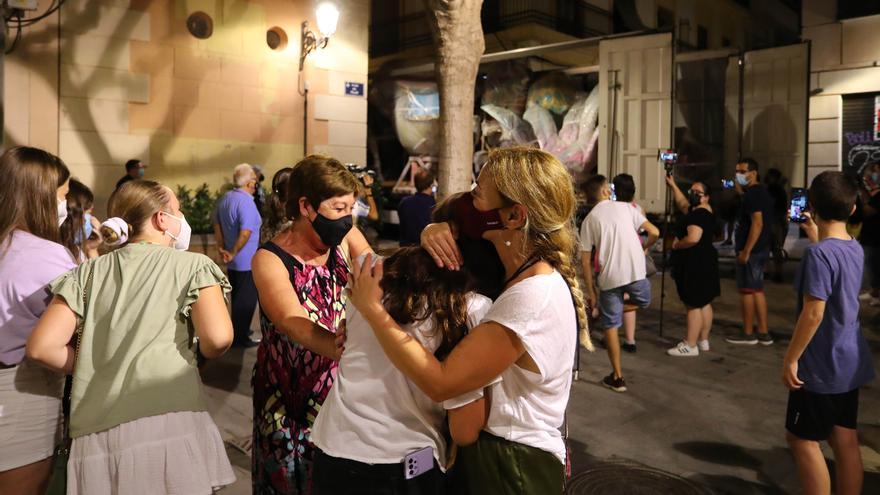 Fallas 2021. Plantà del 21 de agosto. Noche de emociones