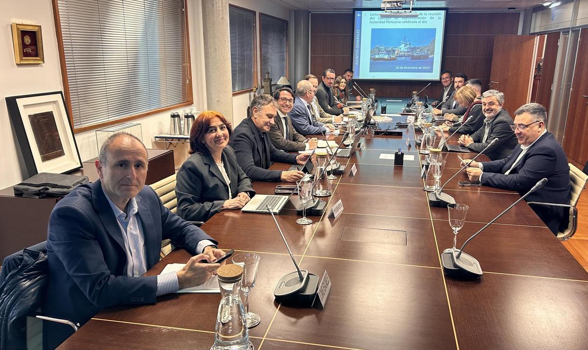 Consejo de administración de la Autoridad Portuaria Avilés, esta mañana.
