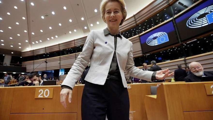 Ursula von der Leyen, en el Parlamente Europeo, en Estrasburgo.