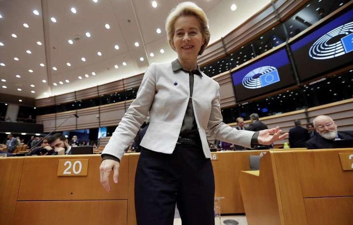 Ursula von der Leyen, en el Parlamente Europeo, en Estrasburgo.