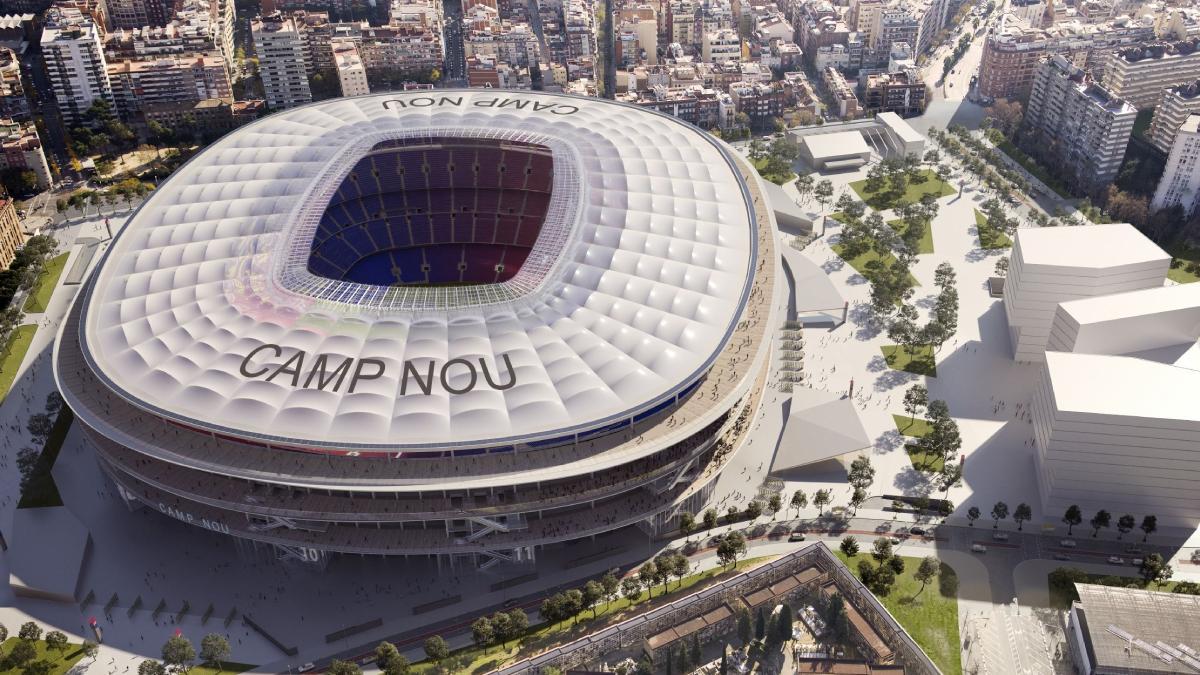 Nou Camp Nou proyecto inicial de Nikken Sekkei