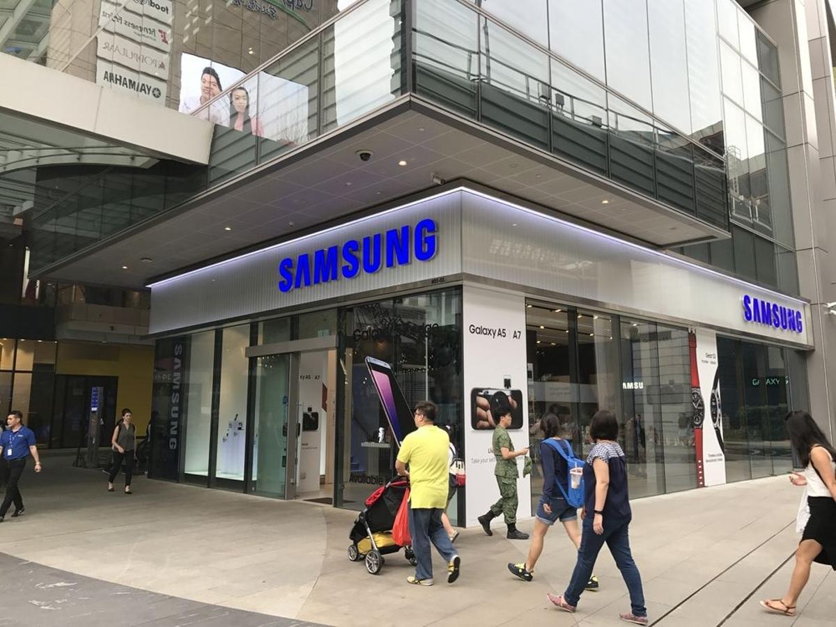 Tienda de Samsung en Singapur.