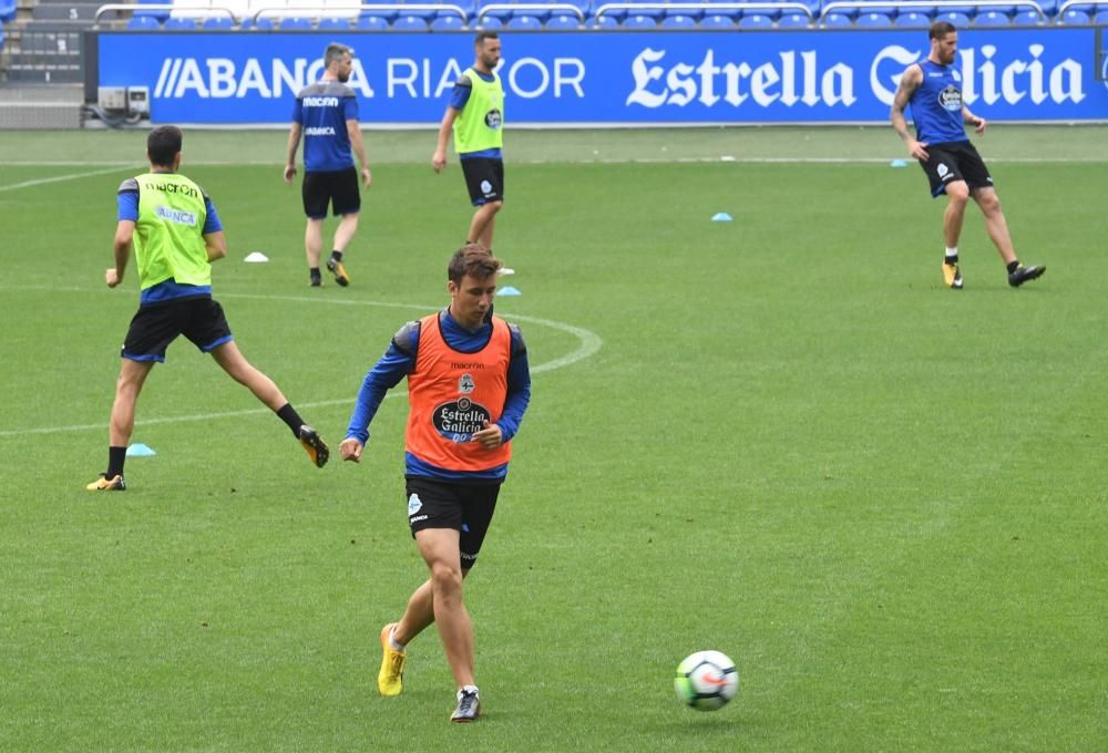 Sesión en Riazor para el duelo con el Levante