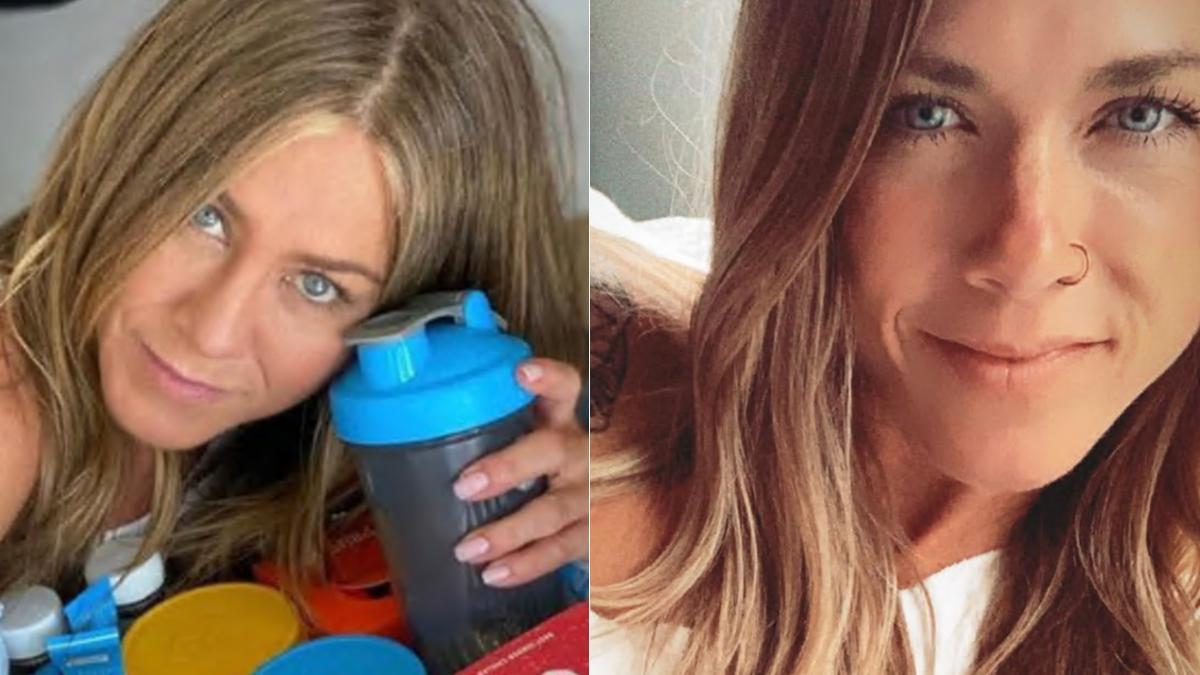 Jennifer Aniston, y su  'gemela' en TikTok, Lisa Tranel.