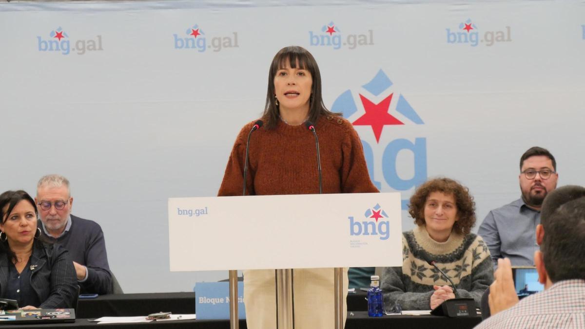 Pontón durante su intervención en el Consello Nacional del BNG