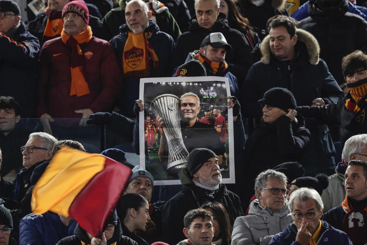 Una de las imágenes que pudo verse en el Estadio Olímpico de Roma