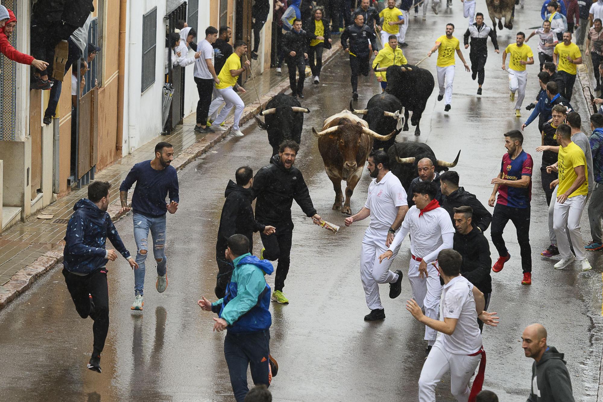Velocidad y peligro en el histórico encierro de Victoriano del Río en la Vall d'Uixó