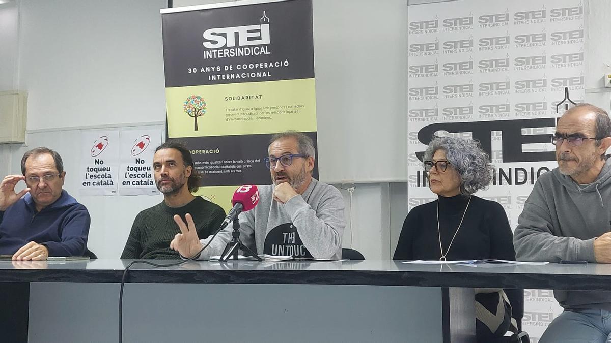 Responsables del STEI durante una reciente comparecencia