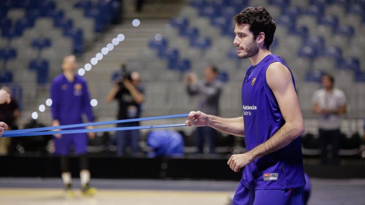 Abrines, durante un entrenamiento esta temporada