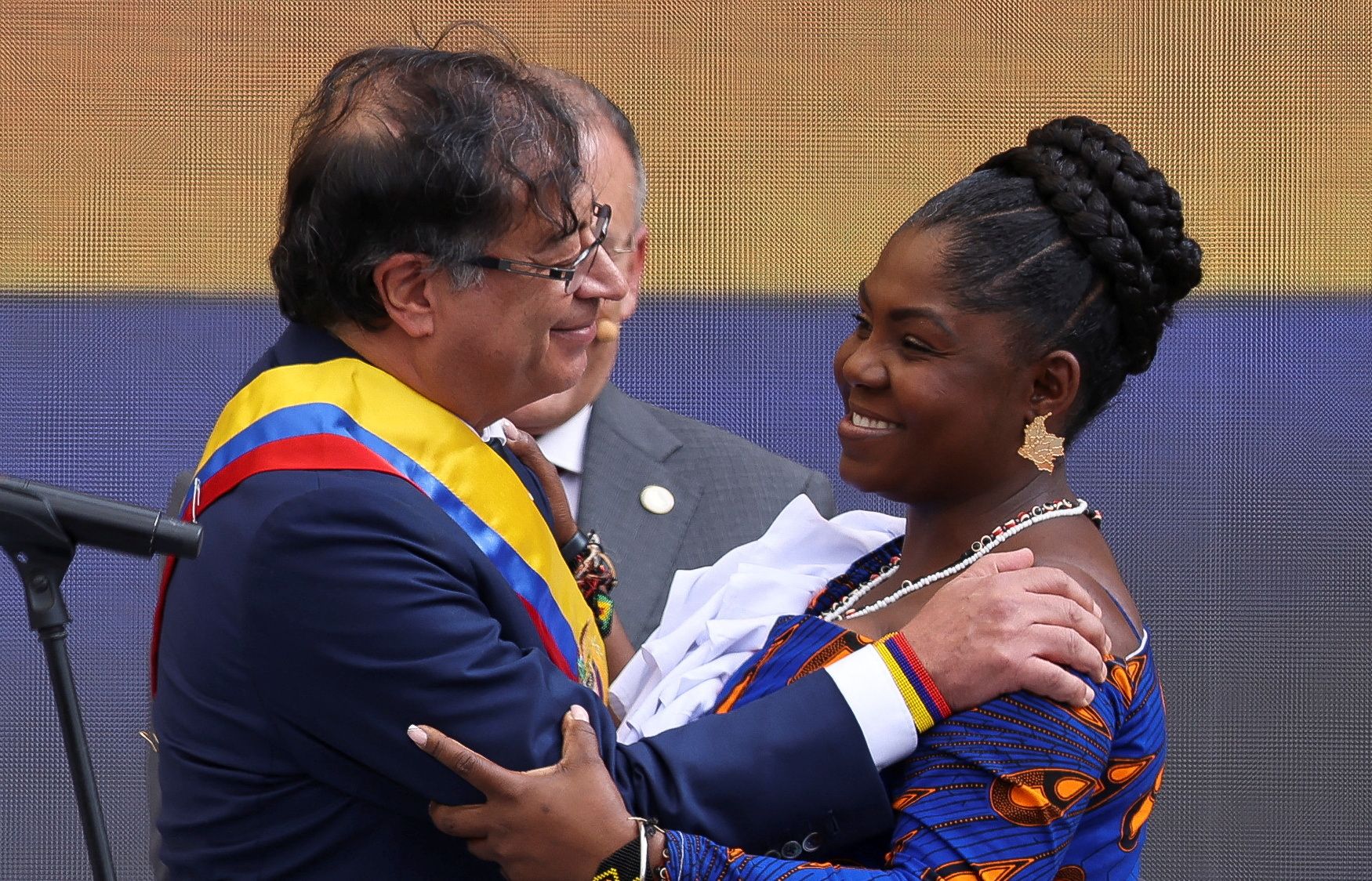 Gustavo Petro junto a la vicepresidenta Francia Márquez.