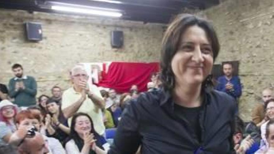 Rosa Pérez, junto a Ignacio Blanco, en el Consell Polític.