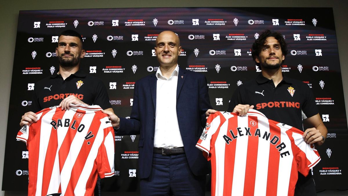 Presentación de Alex Corredera y Pablo Vázquez como nuevos jugadores del Sporting