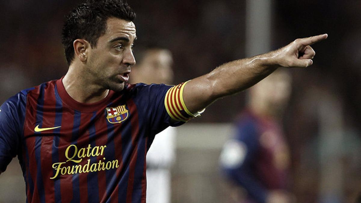 Xavi, durante el partido de la Supercopa ante el Real Madrid, el miércoles en el Camp Nou.