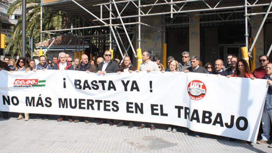 Protesta sindical en Málaga.
