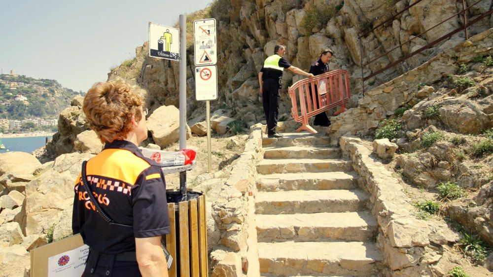 Blanes tanca provisionalment l'accés a Sa Palomera arran de la mort d'un turista