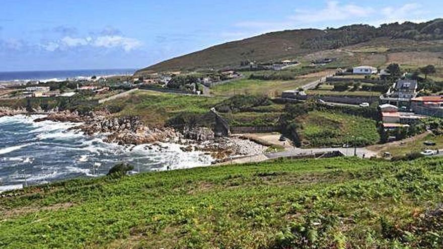 Vista de una parte de viviendas en O Portiño.