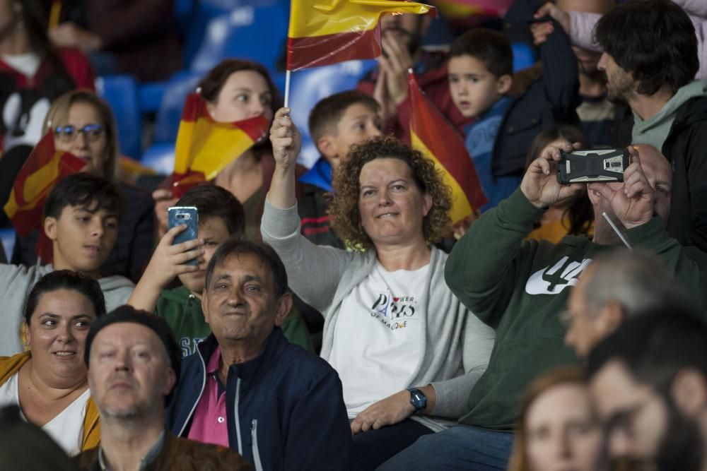 La selección española femenina, en Riazor