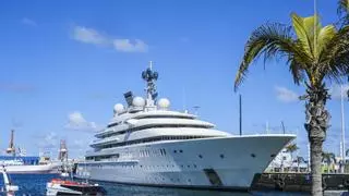 450 millones de ‘petrodólares’ a flote: El yate del jeque Abdulah, en el Puerto de Las Palmas