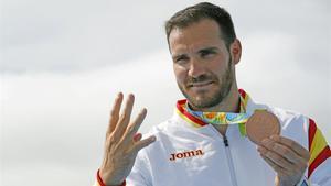 Saúl Craviotto en los JJOO de Rio con la medalla de bronce