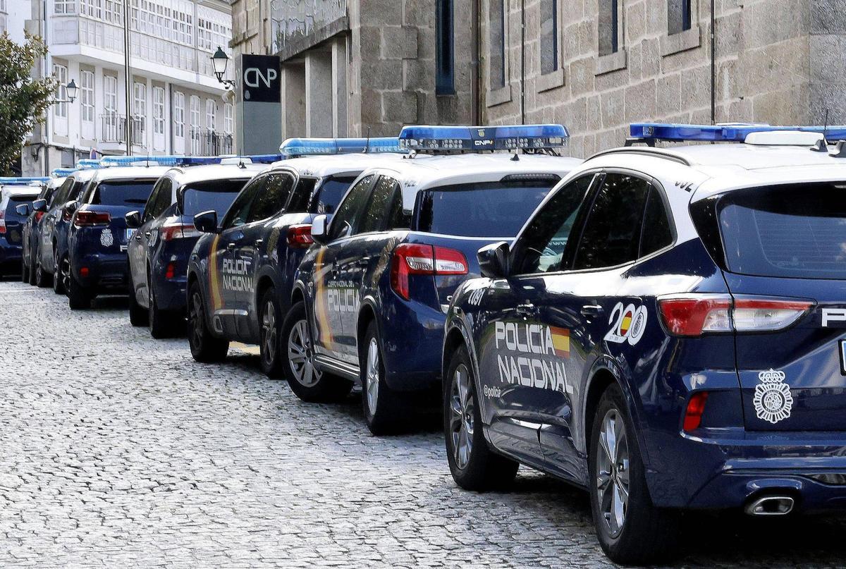 Coches del CNP en Santiago