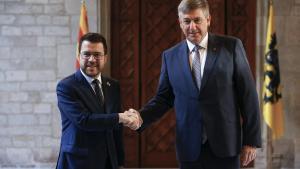 Aragonès se reúne con el ministro-presidente de Flandes (Bélgica) en la Generalitat