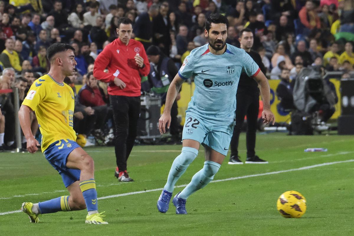 Gundogan, en el Las Palmas - Barcelona