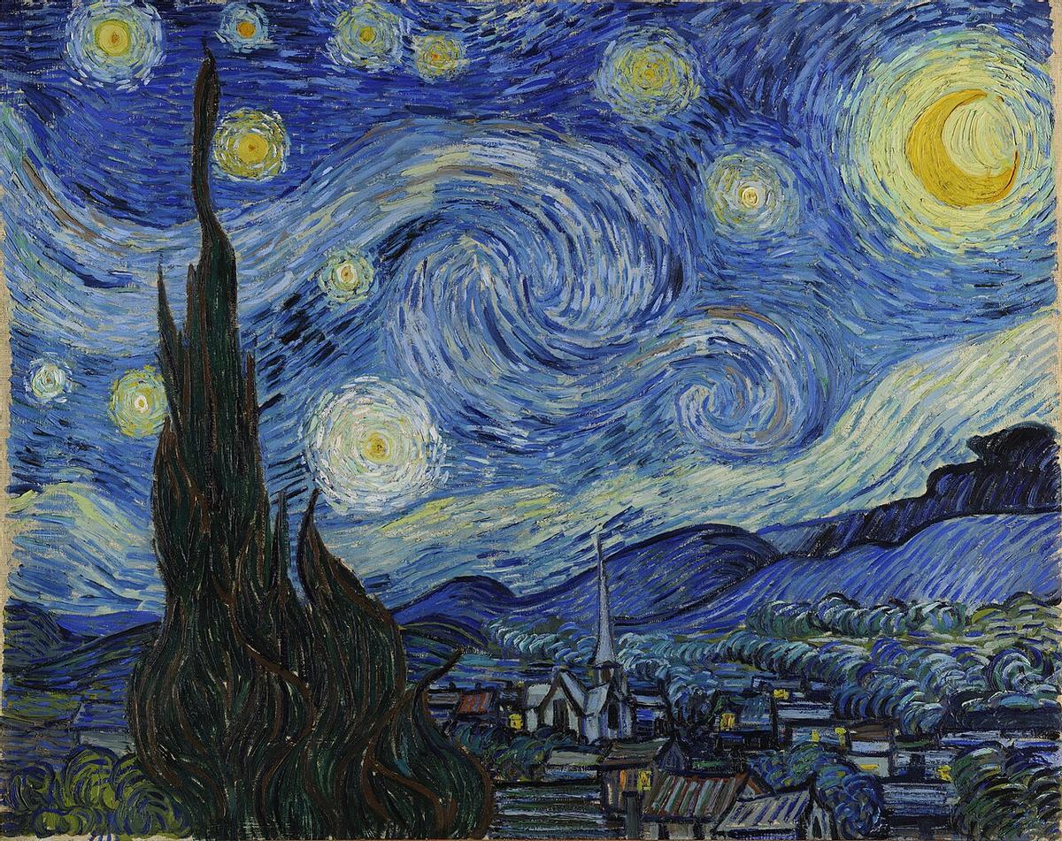 Los cielos turbulentos a menudo han inspirado a los artistas, particularmente en el caso de los icónicos remolinos de Vincent Van Gogh en "La noche estrellada".