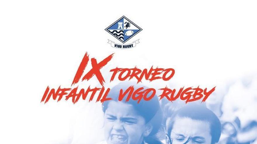 Cartel anunciador del torneo infantil del Vigo Rugby.